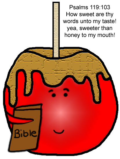 Candy Apple Sunday School Lesson (Candy apple holding bible clipart)