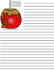 Candy Apple Writing Paper