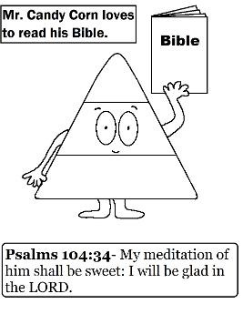 Candy Corn Coloring Page For Sunday School