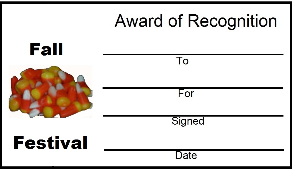 Fall  Award Certificates