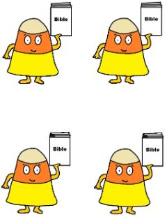 Candy Corn Holding Bible Template