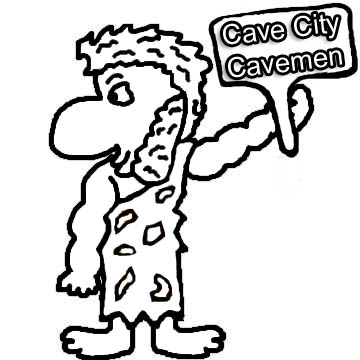 Cave City Caveman Logo Clipart Picture