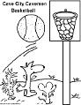 Cave City Cavemen Basketball Coloring Page