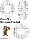 Cave City Cavemen Football maze- Cave City School Mazes