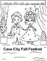 Cave City Fall Festival Coloring Page- Cave City Caveman