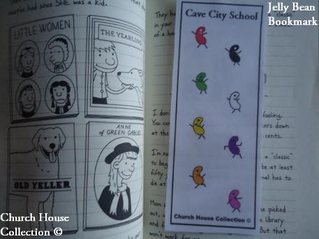 Cave City School Jelly Bean Bookmark Craft for kids