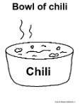 Bowl Of Chili Coloring Page