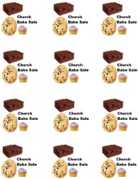 Church Bake Sale Printable Stickers