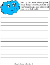 Cloud writing paper Cloud sunday school lesson