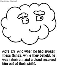 Cloud coloring pages Acts 1:9