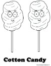 Cotton Candy Coloring Pages- Food Coloring Pages For Kids