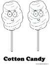 Cotton Candy Coloring Pages- Food Coloring Pages For Kids
