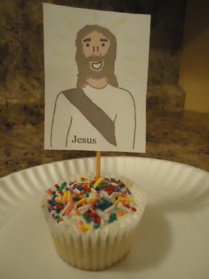 Jesus Cupcakes, Bible Cupcakes by ChurchHouseCollection.com DIY Jesus Sunday School Church Bible Cupcake Idea for Kids.