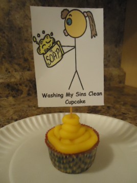 Washing My sins away cupcakes, Washing my sins clean cupcakes