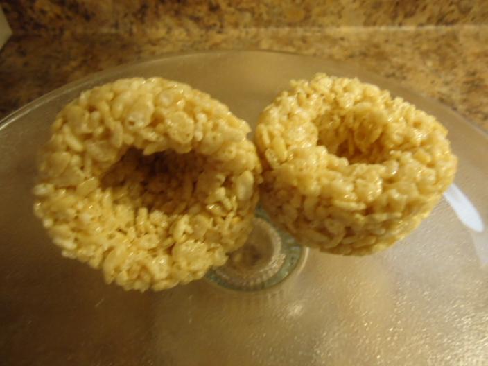 Easter Tomb Snacks For Sunday School Kids-Easter Tomb Rice Krispy Treats Using Plastic Easter Eggs as Molds