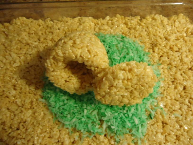 Easter Rice Krispy Tomb Cake Recipe