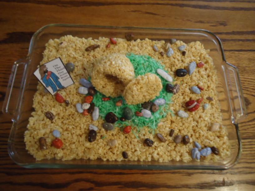 Easter Rice Krispy Tomb Cake Recipe