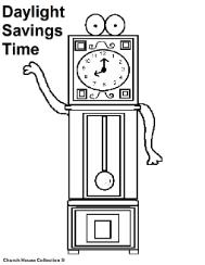 Daylight savings time coloring pages- clock coloring pages