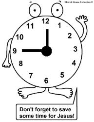 Daylight savings time coloring pages- clock coloring pages
