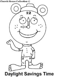 daylight savings time coloring pages