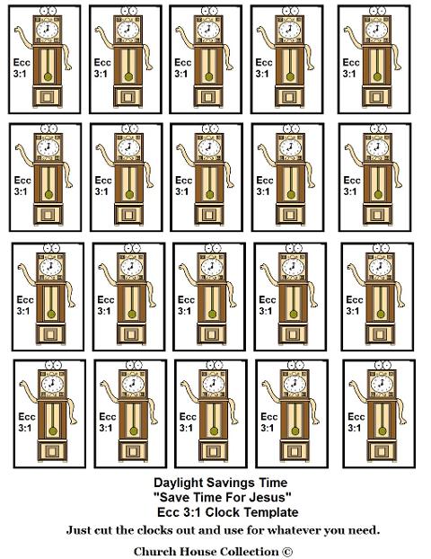 Daylight Savings Time Clock Template