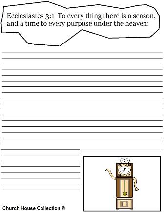 Daylight Savings time clock writing paper