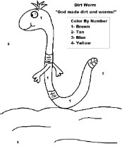 Dirt Worm Color By Number