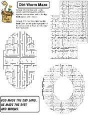 Dirt Worm Maze For Kids Sunday School