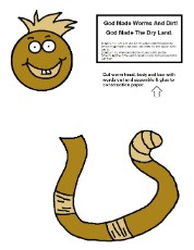 God Made Dirt Worm Template Cut Out