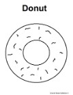 Donut Coloring Page- Food Coloring Pages For Kids