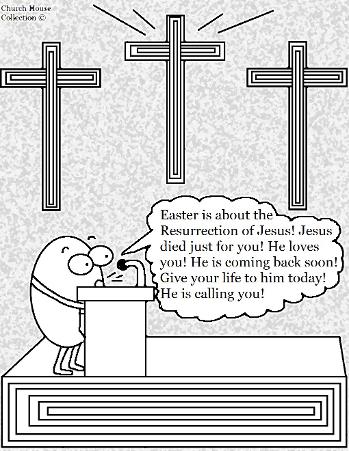 Easter Egg Preacher Coloring Page