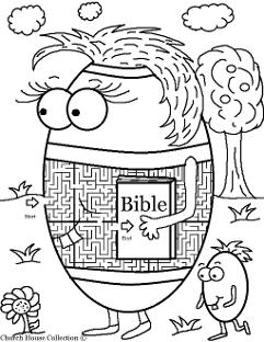 Easter Egg With Bible Maze