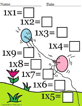 Easter Multiplication Worksheet