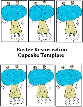 Easter Resurrection Cupcake Toppers Template