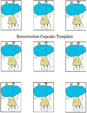 Easter Resurrection Cupcake Toppers Template