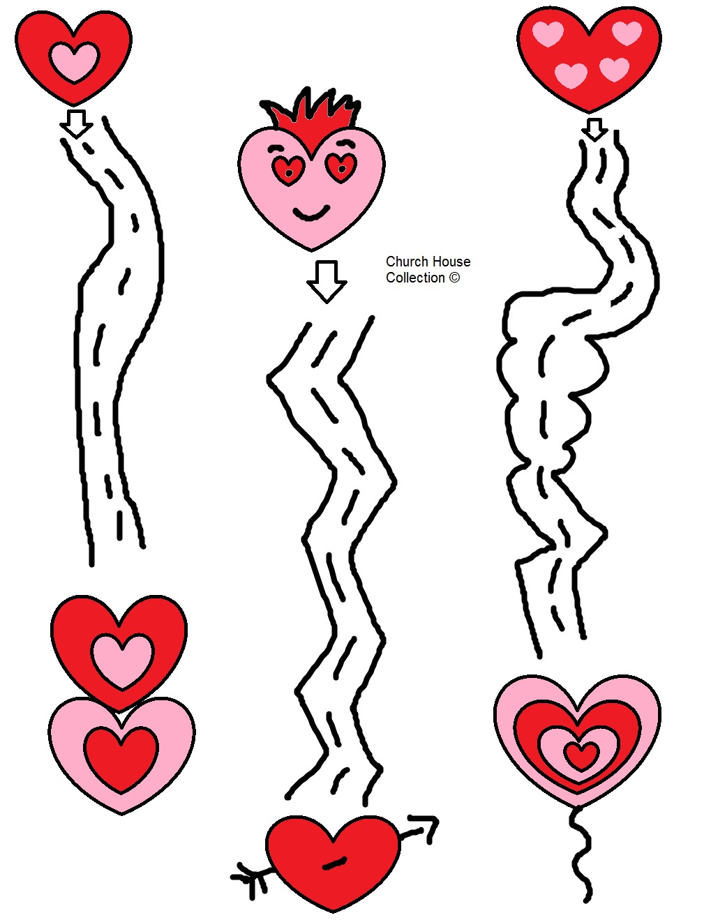 Easy Valentine's Day Maze For School For Toddlers