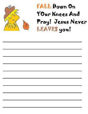 Fall Printable Writing Paper