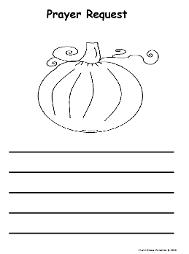 Pumpkin Prayer Request  Sheet 