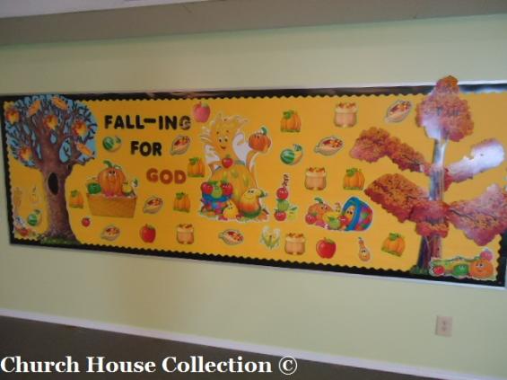Falling for god Bulletin board idea for sunday school Fall