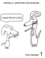 Father's Day Dog Coloring Page