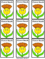 Flower Snack Template- Flower Sunday school lesson