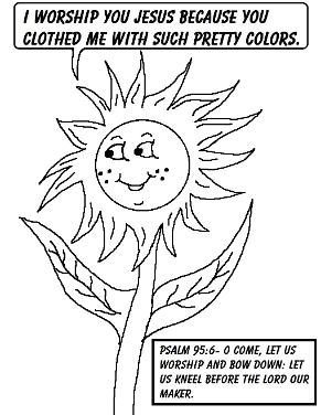 Spring Time Coloring Pages for Church