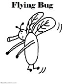 Flying Bug Coloring Page- Animal Coloring Pages for kids