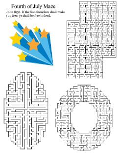 Fourth of July Maze for Sunday School