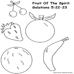 Free Fruit of The Spirit Sunday School Lesson For Kids By Church House Collection©