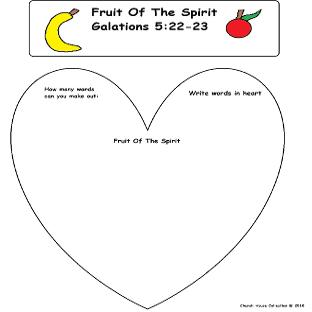 Free Fruit of The Spirit Sunday School Lesson For Kids By Church House Collection©