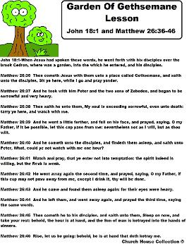 Garden of Gethsemane Sunday School Lesson