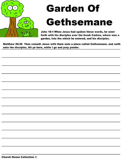 Garden of gethsemane writing paper printable