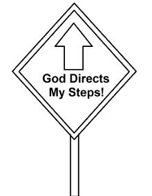 God Directs My steps Coloring Page