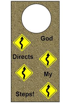 God Directs My Steps Doorknob Hanger
